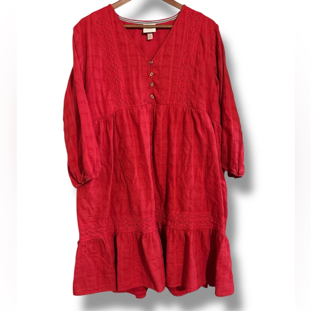 Knox Rose Red Boho Dress Size XXL